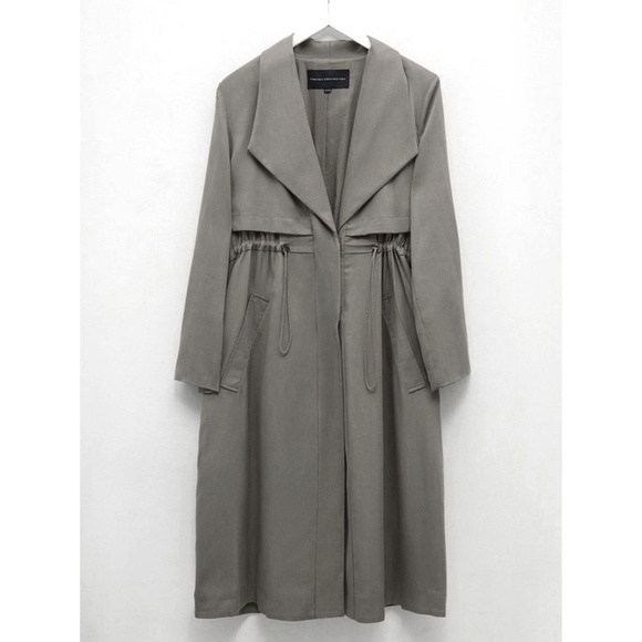 French Connection Jackets & Blazers - French Connection Lyocell Coat Carla, M US8, grey, trench coat style, altered